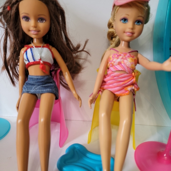 Vintage BARBIE WEE 3 FRIENDS POOL And Patio PARTY PLAYSET MATTEL 2004 - Picture 9 of 15